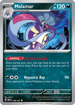 Malamar (138/197) - SOF  - Uncommon - Reverse Holofoil