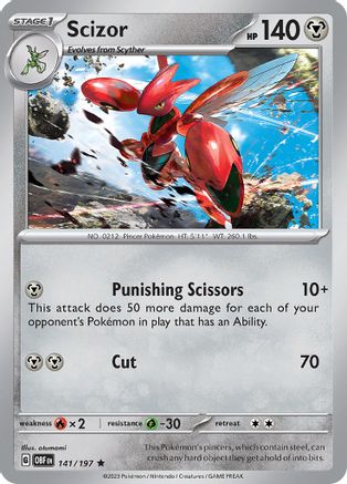 Scizor (141/197) - SOF  - Rare - Reverse Holofoil