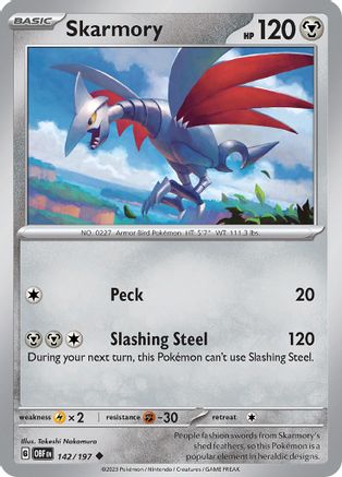 Skarmory (142/197) - SOF  - Uncommon - Reverse Holofoil