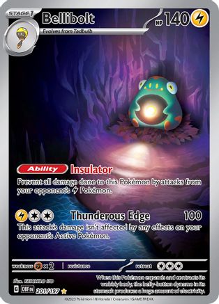 Bellibolt (201/197) - SOF  - Illustration Rare - Holofoil