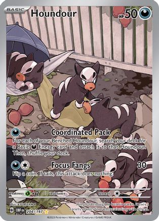 Houndour (204/197) - SOF  - Illustration Rare - Holofoil