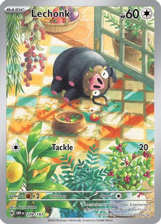 Lechonk (209/197) - SOF  - Illustration Rare - Holofoil