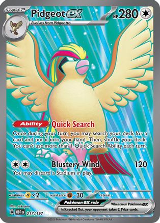 Pidgeot ex (217/197) - SOF  - Ultra Rare - Holofoil