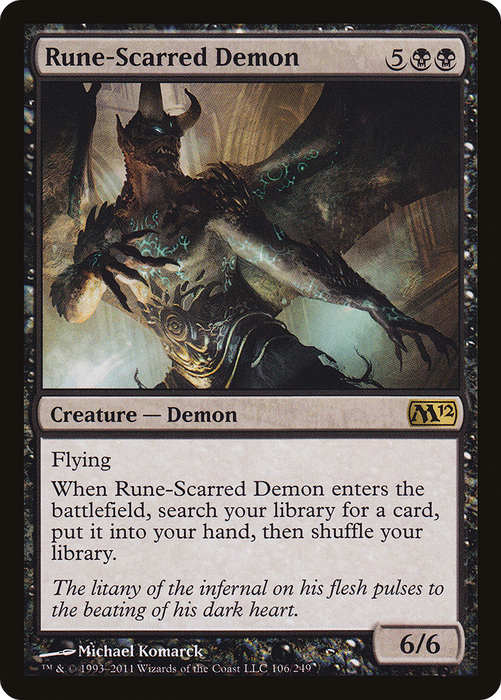 Rune-Scarred Demon (M12-106) - rare - Foil