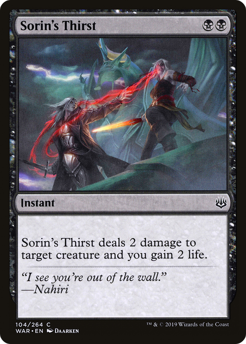 Sorin's Thirst (WAR-104) - common