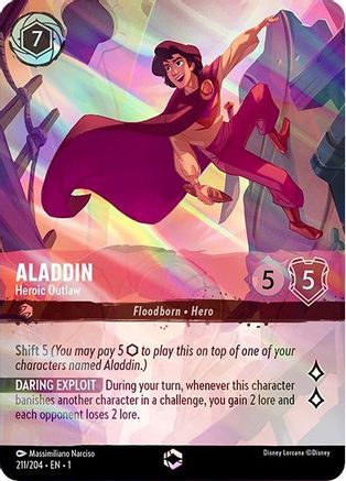 Aladdin - Heroic Outlaw (Enchanted) (211/204) - Enchanted - Holofoil