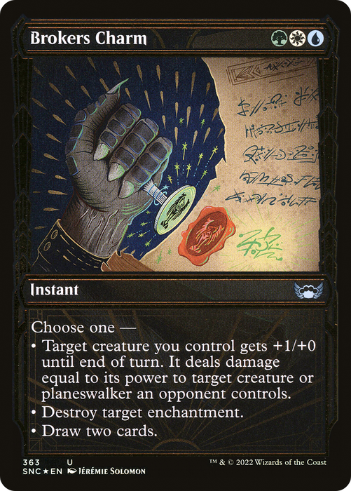 Brokers Charm (SNC-363) - uncommon: (Showcase) - Foil
