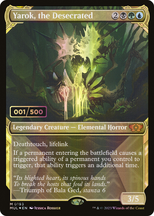 Yarok, the Desecrated (MUL-193Z) - mythic: (Showcase) - Foil