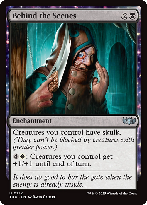 Behind the Scenes (TDC-172) - uncommon: (enchantment)