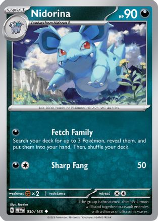 Nidorina (030/165) - SSV1  - Uncommon - Reverse Holofoil