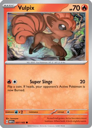 Vulpix (037/165) - SSV1  - Common - Reverse Holofoil