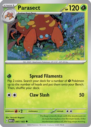 Parasect (047/165) - SSV1  - Uncommon - Reverse Holofoil