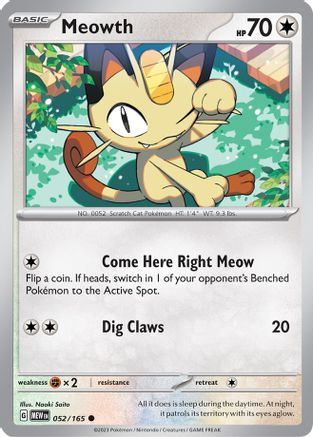 Meowth (052/165) - SSV1  - Common