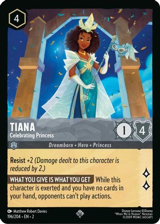 Tiana - Celebrating Princess (196/204) - Super Rare - Cold Foil