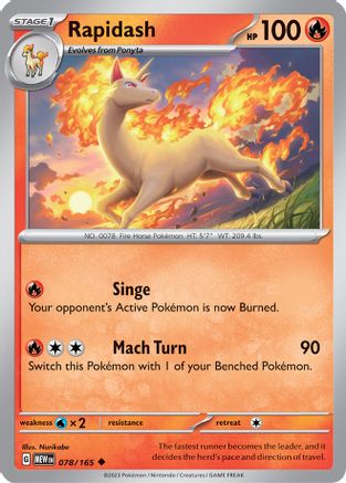 Rapidash (078/165) - SSV1  - Uncommon - Reverse Holofoil
