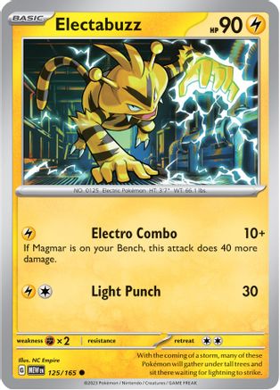 Electabuzz (125/165) - SSV1  - Common - Reverse Holofoil