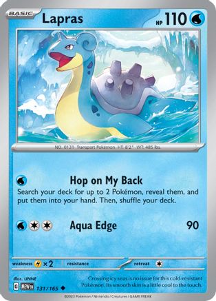 Lapras (131/165) - SSV1  - Uncommon - Reverse Holofoil
