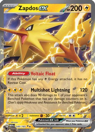 Zapdos ex (145/165) - SSV1  - Double Rare - Holofoil