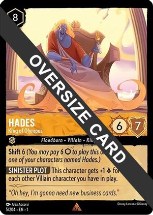 Hades - King of Olympus (Oversized) (5/204) - Rare - Cold Foil