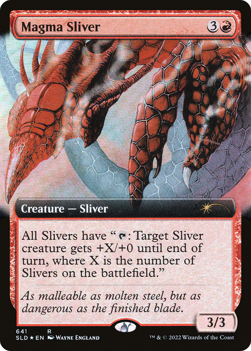 Magma Sliver (SLD-641) - rare: (Extended Art) - Foil