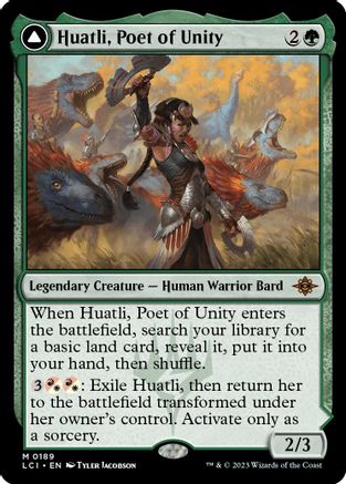 Huatli, Poet of Unity // Roar of the Fifth People (LCI-189) - mythic