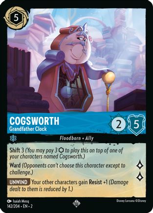 Cogsworth - Grandfather Clock (142/204) - Super Rare - Cold Foil