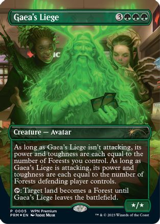 Gaea's Liege (Borderless) (WPN-005) - promo - Foil