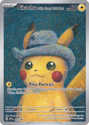 Pikachu with Grey Felt Hat (085) - SSVPC  - Promo