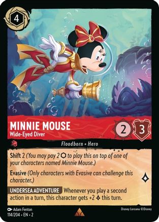 Minnie Mouse - Wide-Eyed Diver (114/204) - Rare