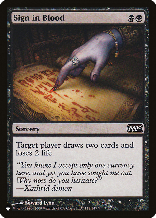 Sign in Blood (LIST-M10-112) - common