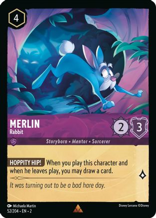 Merlin - Rabbit (52/204) - Rare - Cold Foil