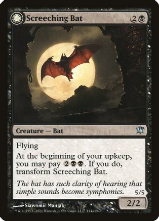 Screeching Bat // Stalking Vampire (ISD-114) - uncommon: (Double Faced Transform) - Foil