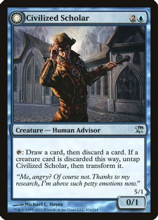 Civilized Scholar // Homicidal Brute (ISD-047) - uncommon: (Double Faced Transform)