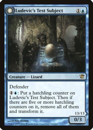 Ludevic's Test Subject // Ludevic's Abomination (ISD-064) - rare: (Double Faced Transform) - Foil