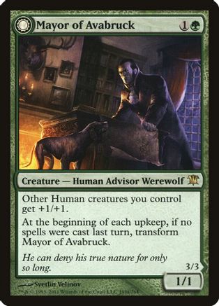 Mayor of Avabruck // Howlpack Alpha (ISD-193) - rare: (Double Faced Transform)