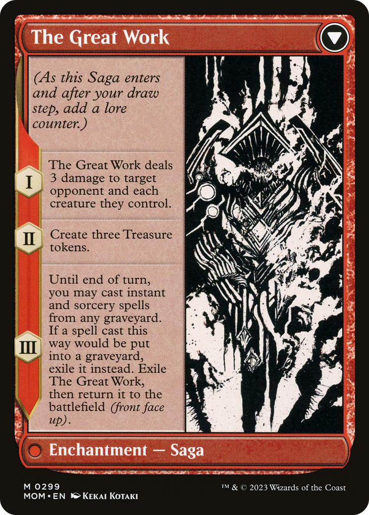 Urabrask // The Great Work (MOM-299) - mythic: (Showcase) (Borderless) - Foil