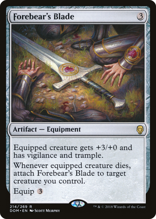 Forebear's Blade (DOM-214) - rare - Foil