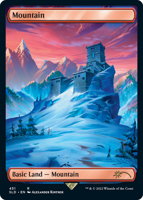 Mountain (SLD-451) - rare: (Full Art) - Foil