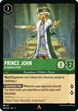 Prince John - Greediest of All (89/204) - Rare