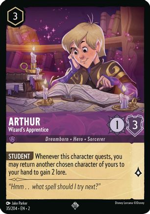Arthur - Wizard's Apprentice (35/204) - Super Rare - Cold Foil