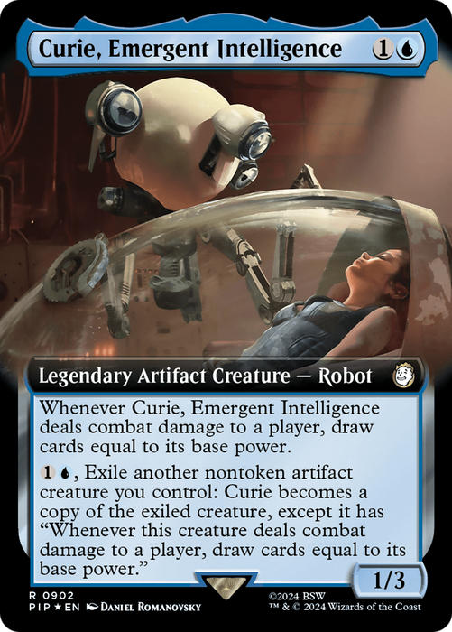 Curie, Emergent Intelligence (PIP-902) - rare: (Extended Art) - Foil