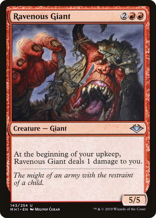Ravenous Giant (MH1-143) - uncommon - Foil