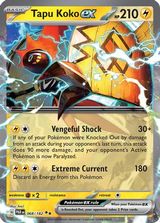 Tapu Koko ex (068/182) - SPR  - Double Rare - Holofoil