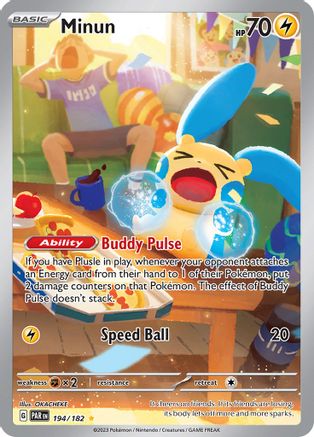 Minun (194/182) - SPR  - Illustration Rare - Holofoil