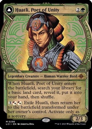 Huatli, Poet of Unity // Roar of the Fifth People (LCI-296) - mythic: (Showcase)