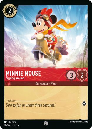 Minnie Mouse - Zipping Around (115/204) - Common