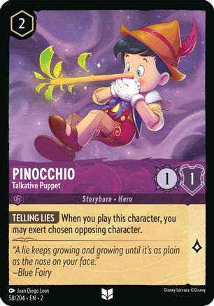 Pinocchio - Talkative Puppet (58/204) - Uncommon - Cold Foil