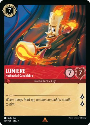 Lumiere - Hotheaded Candelabra (112/204) - Rare - Cold Foil