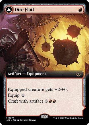Dire Flail // Dire Blunderbuss (LCI-374) - rare: (Extended Art)