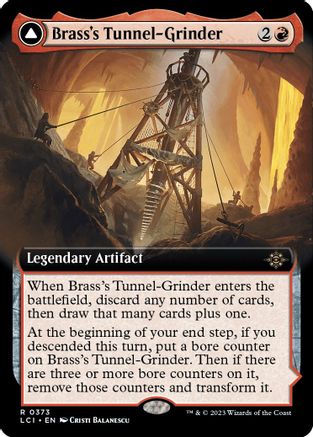 Brass's Tunnel-Grinder // Tecutlan, the Searing Rift (LCI-373) - rare: (Extended Art) - Foil
